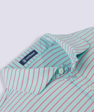 Trey Stripe Performance Polo - turtleson