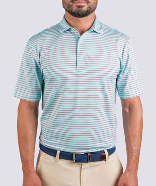 Trey Stripe Performance Polo - turtleson