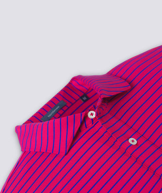 Trey Stripe Performance Polo - turtleson