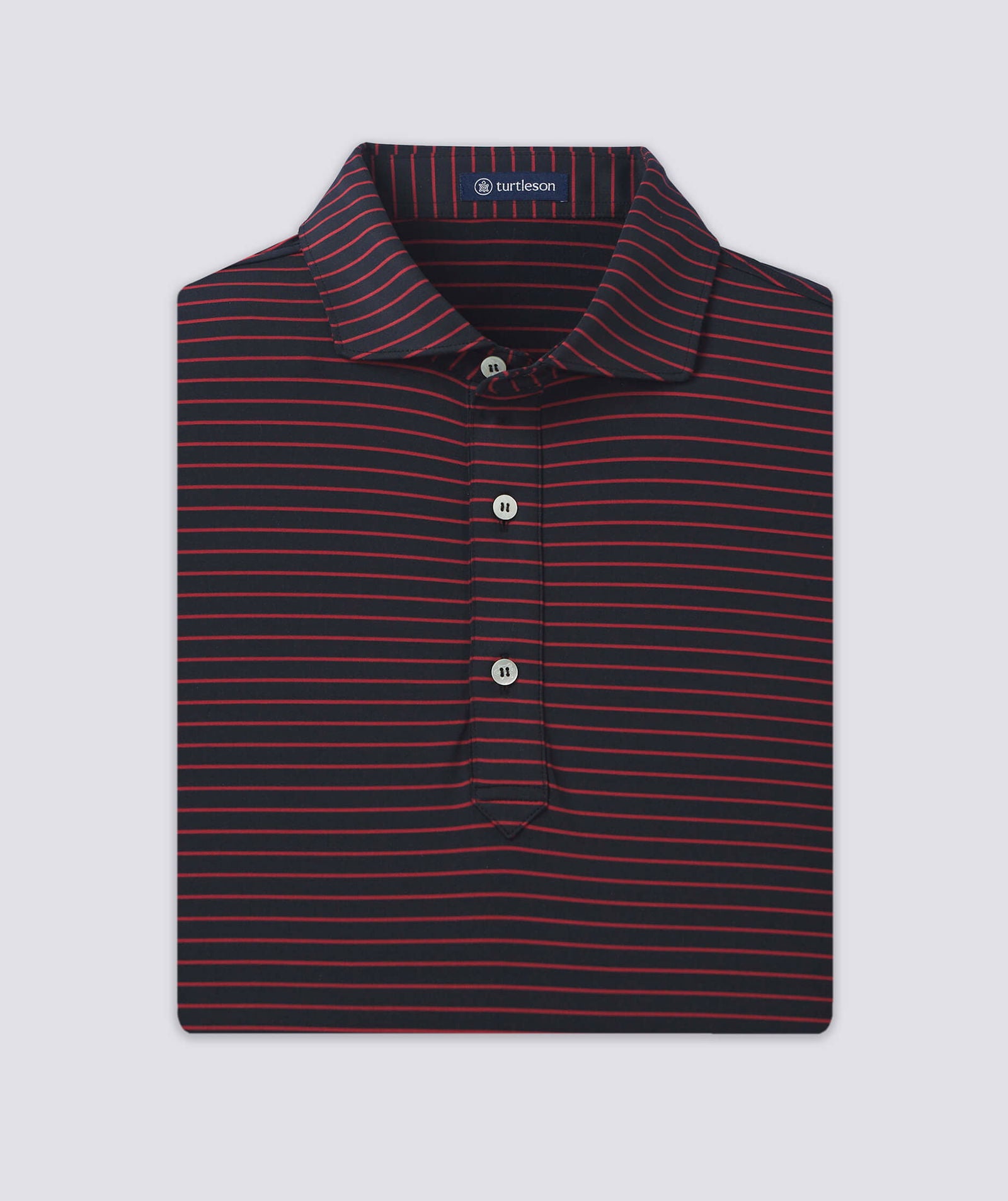 Trey Stripe Performance Polo - turtleson