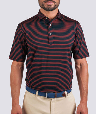 Trey Stripe Performance Polo - turtleson