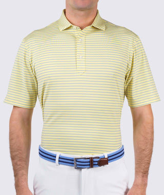 Trey Stripe Performance Polo - turtleson