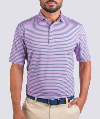 Trey Stripe Performance Polo - turtleson