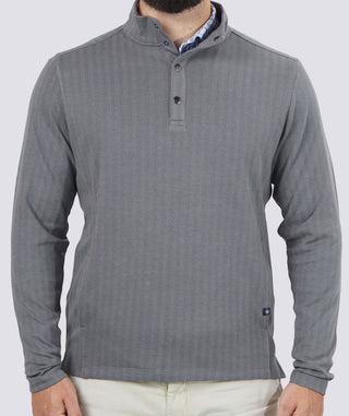 Troy Herringbone Quarter-Snap Pullover - turtleson