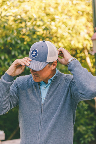 Trucker Twill Mesh Cap - Navy - turtleson