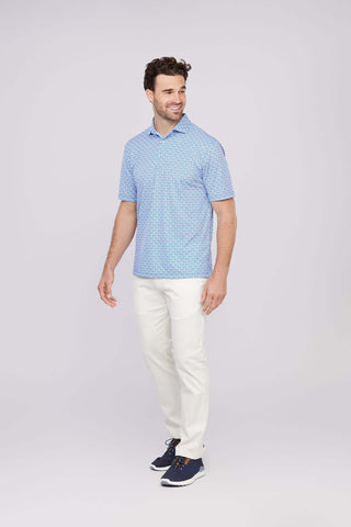 Hibiscus Performance Men's Polo - Front - Turtleson
