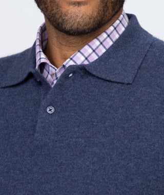Wade 2-Button Men's Cashmere Sweater - Chest - Turtleson -Navy