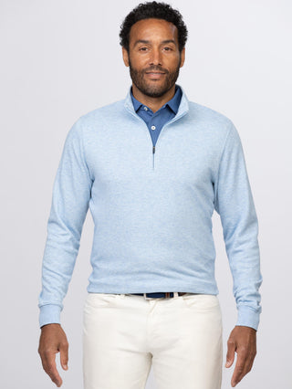 Wallace Quarter-Zip Men's Pullover - Turtleson -  Luxe Blue