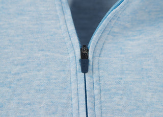 Wallace Quarter-Zip Men's Pullover - Zipper Luxe Blue Turtleson