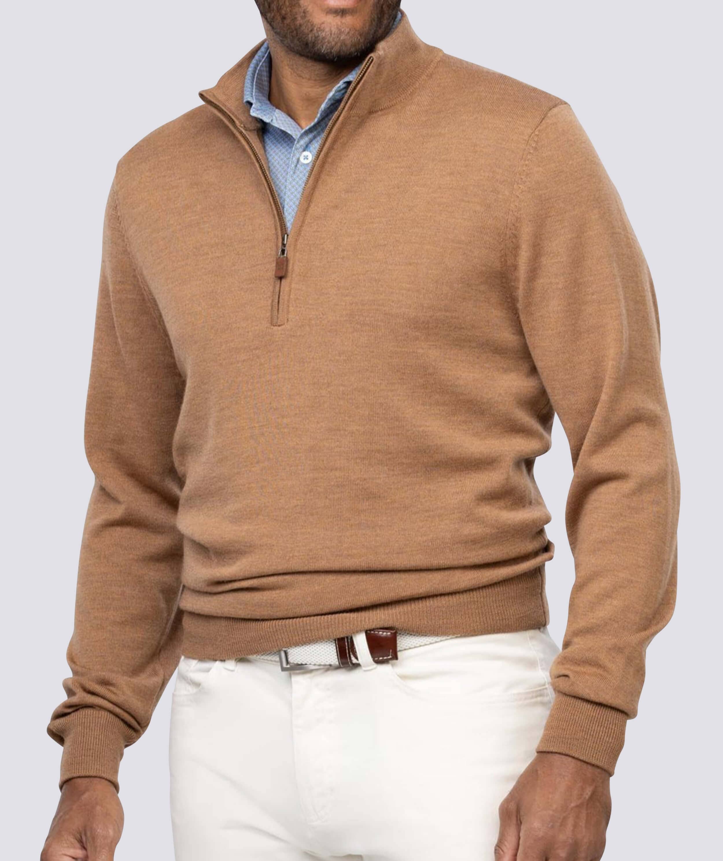 Quarter Zip Sweater - Oatmeal