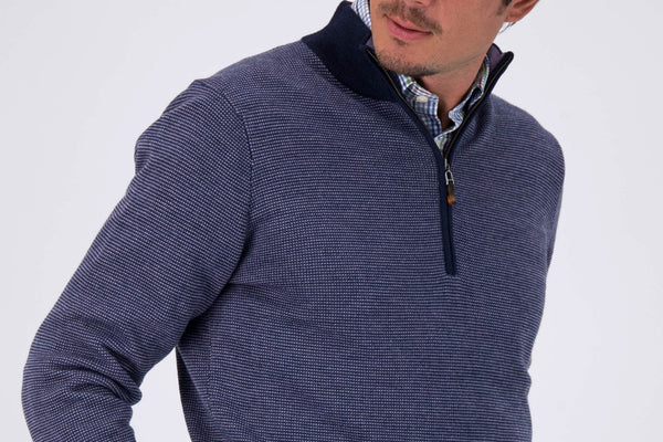 Ace Birdseye Quarter-Zip Sweater – turtleson