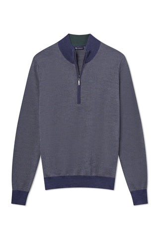 Ace Birdseye Quarter-Zip Sweater - Turtleson