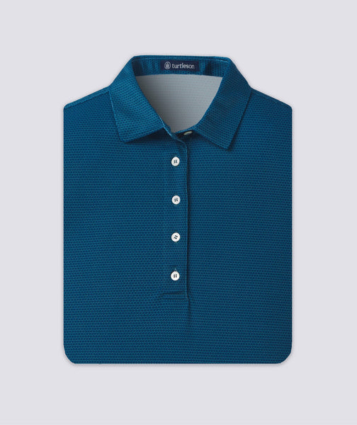 Moisture-Wicking Pique Polo with Sunburst | Turtleson
