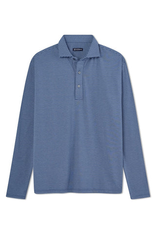 Avery Stripe Long Sleeve Polo - Turtleson