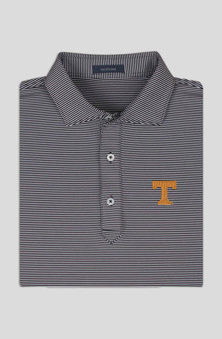 Carter Stripe Performance Polo University of Tennessee - Black - Turtleson