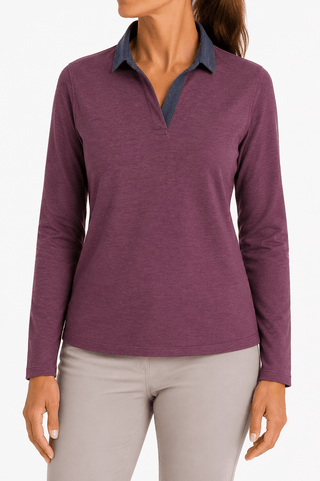 Cassi Long Sleeve Rugby Polo - Turtleson