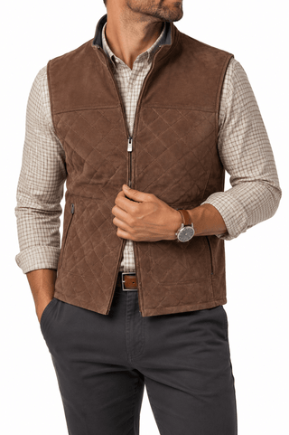 Cedar Waxed Suede Vest - Turtleson