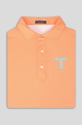 Clarence Mini Diamond Jacquard Performance Polo - University of Tennessee - Clementine -Turtleson