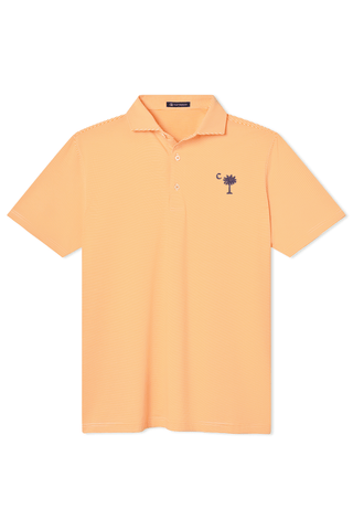 Collier Stripe Polo - Clemson University - Palmetto - turtleson