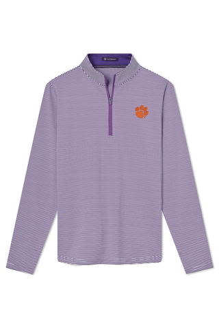 Collins Stripe Sport Zip - Clemson University - turtleson