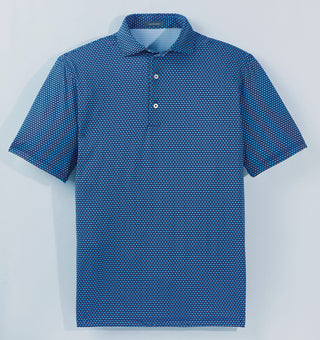 Daniels Men's Performance Polo - Navy/Clementine Turtleson