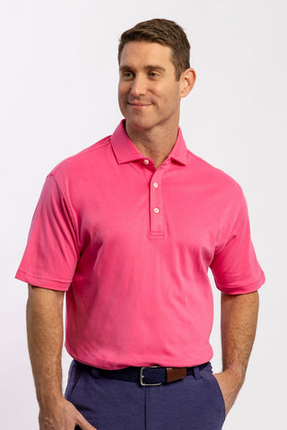 Duncan Solid Cotton Polo - turtleson