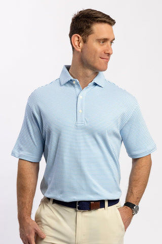 Duncan Stripe Cotton Polo - turtleson