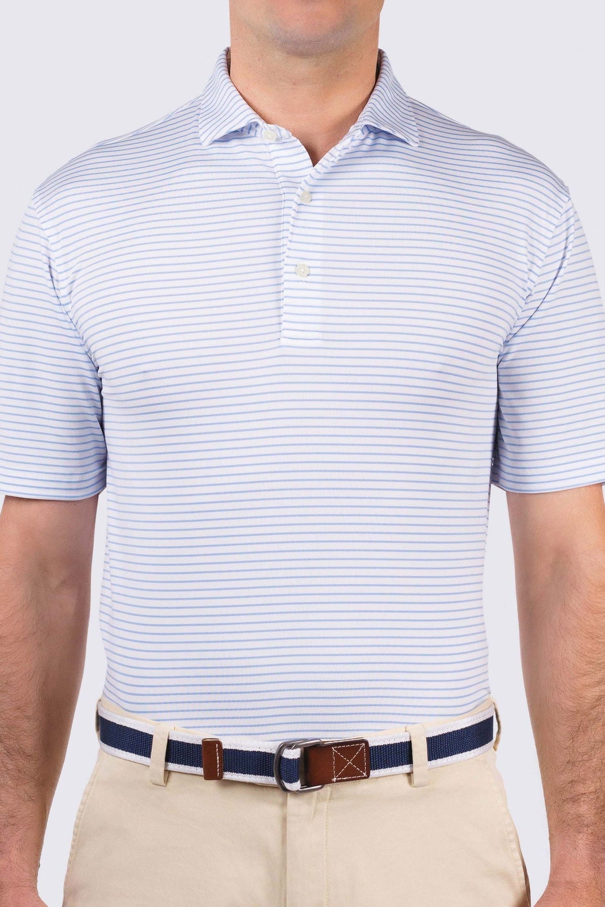Stripe Performance Polo with Stretch | Turtleson – turtleson