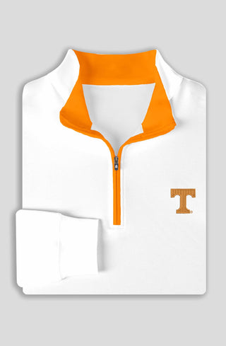 Eli Solid Performance Quarter-Zip Pullover - University of Tennessee - White- Turtleson