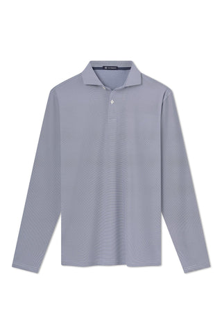 Finch Stripe Long Sleeve Two-Button Polo - Turtleson