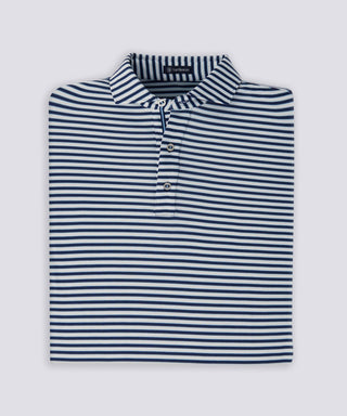 George Stripe Diamond Knit Polo - turtleson