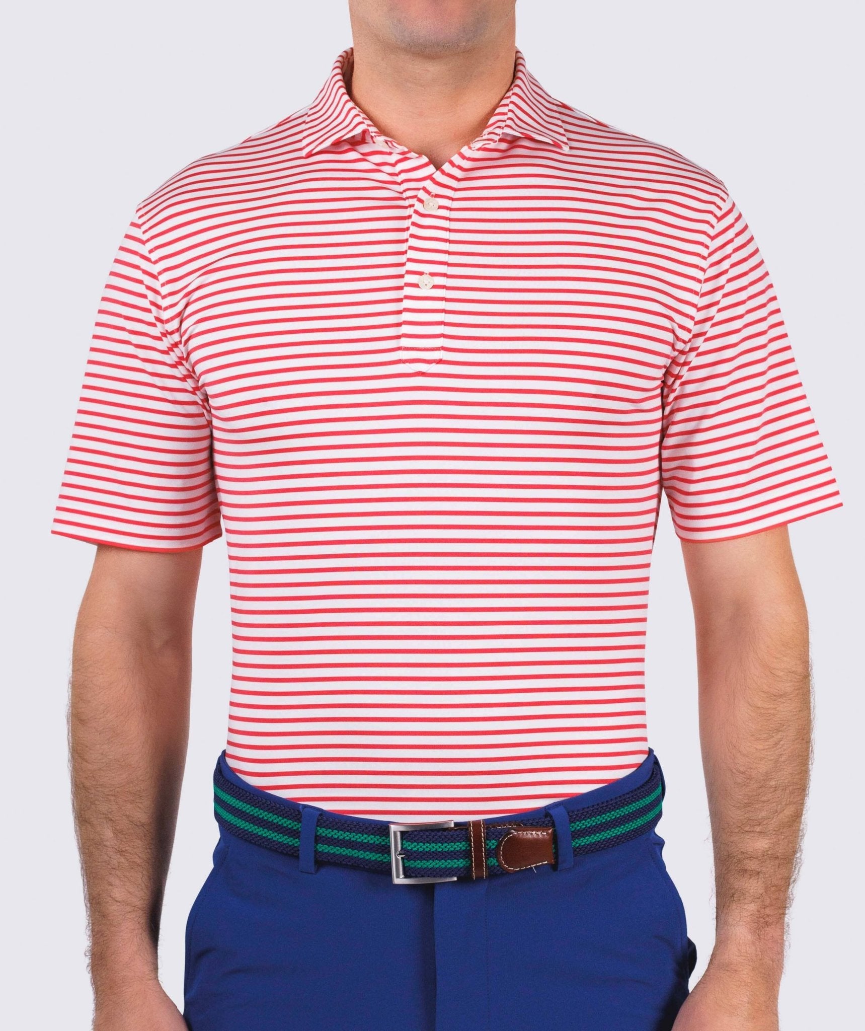 Bold Striped Performance Polo in Stretch Fabric | Turtleson