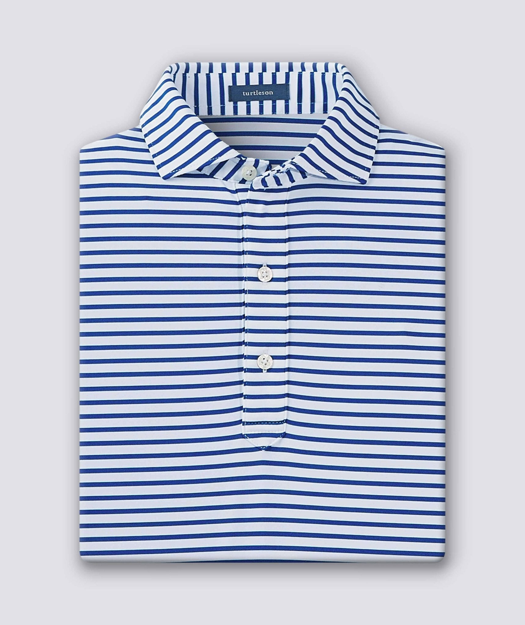 Bold Striped Performance Polo in Stretch Fabric | Turtleson
