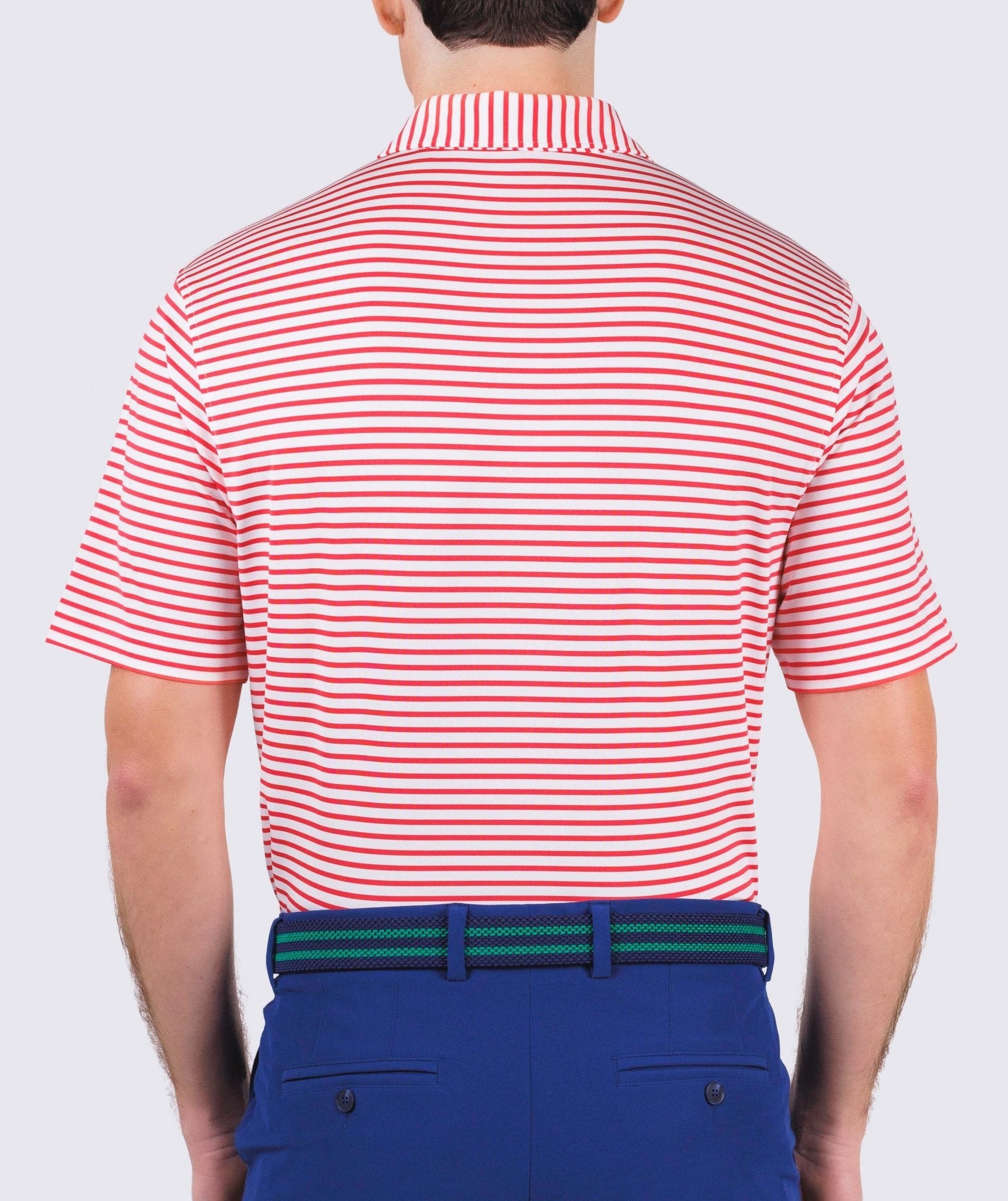 Bold Striped Performance Polo in Stretch Fabric | Turtleson