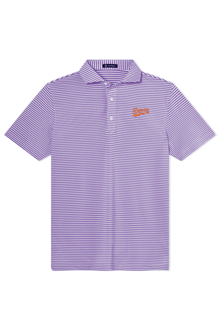 Hardy Stripe Polo - Clemson University - Baseball Script - turtleson