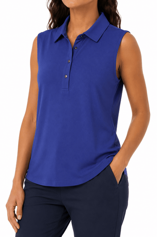 Hazel Sleeveless Snap Polo - Turtleson