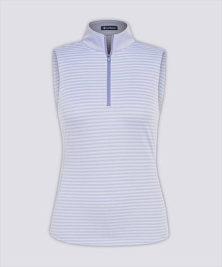 Kelli Stripe Sleeveless Sport Zip - turtleson