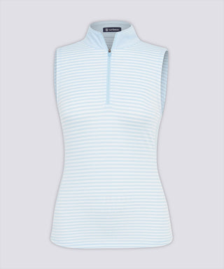 Kelli Stripe Sleeveless Sport Zip - turtleson