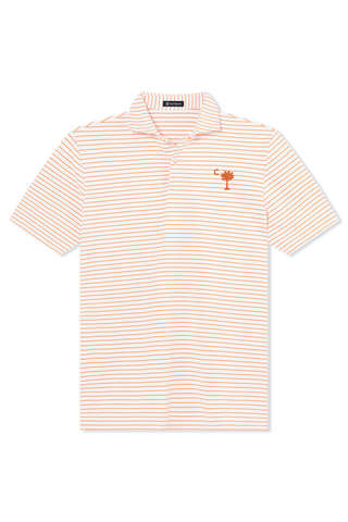 Lewis Stripe Polo - Clemson University - Palmetto - turtleson