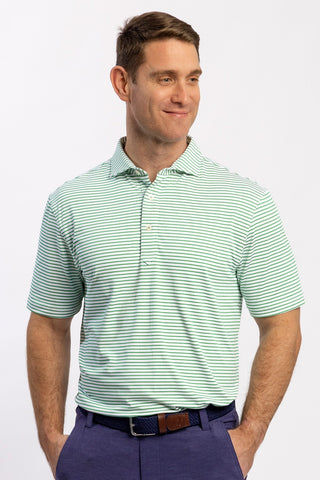 Mathew Stripe Performance Polo - turtleson