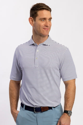 Mathew Stripe Performance Polo - turtleson
