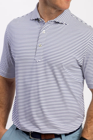 Mathew Stripe Performance Polo - turtleson