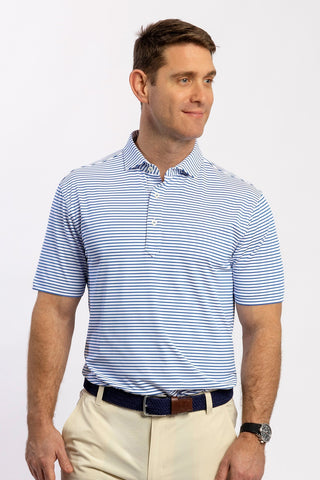 Mathew Stripe Performance Polo - turtleson