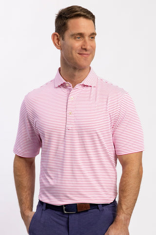 Mathew Stripe Performance Polo - turtleson