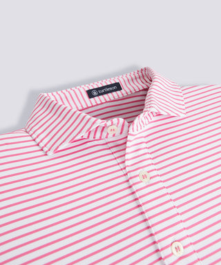 Mathew Stripe Performance Polo - turtleson
