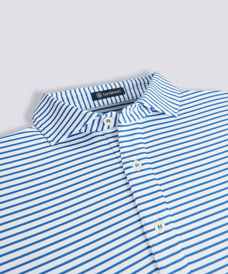 Mathew Stripe Performance Polo - turtleson