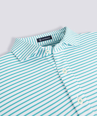 Mathew Stripe Performance Polo - turtleson