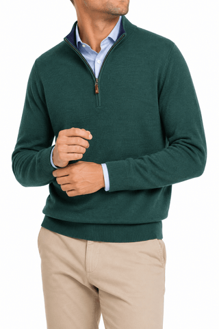 Maxwell Cashmere Quarter Zip - Turtleson