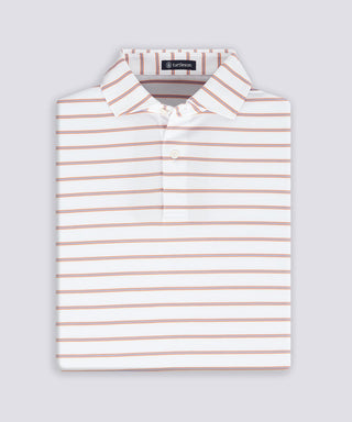 Pete Stripe Two Button Performance Polo - turtleson