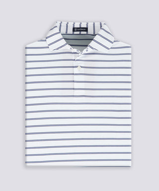 Pete Stripe Two Button Performance Polo - turtleson